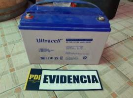 La batería del Ejército encontrada en el domicilio del imputado.