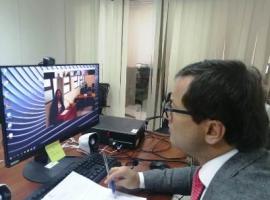 El Fiscal Gonzalo Figueroa participó del juicio oral, desde una oficina en la Fiscalía Local de Arica,