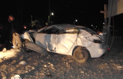 En estas condiciones quedó el vehículo que protagonizó el grave accidente.