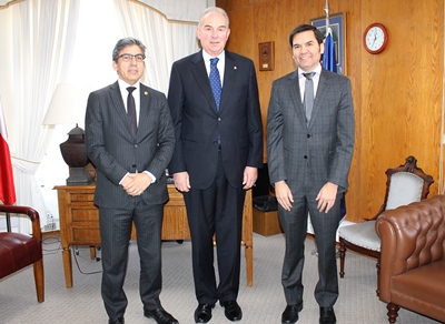 En la imagen Héctor Mella Farías, Francisco Sandoval Quappe y Néstor Gómez Canales.