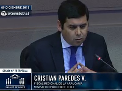 La exposición del Fiscal Regional duró cerca de diez minutos