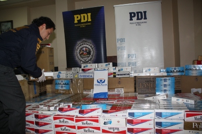 Aproximadamente un millón de unidades de cigarrillos