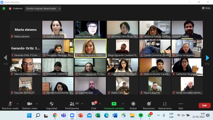 Capacitación vía zoom por la implementación de la Ley 21.057.