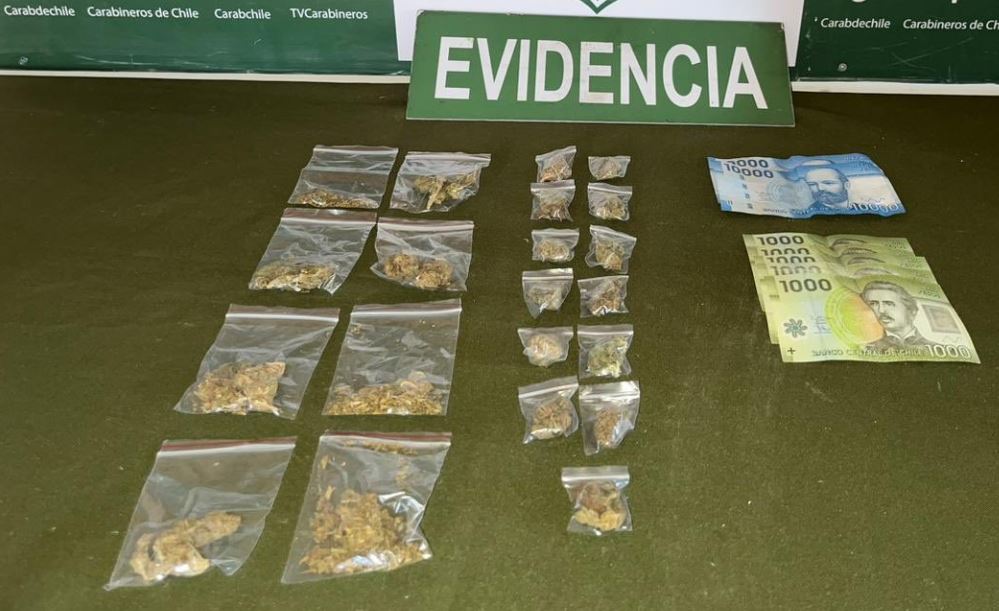 La droga que fue decomisada en el procedimiento.