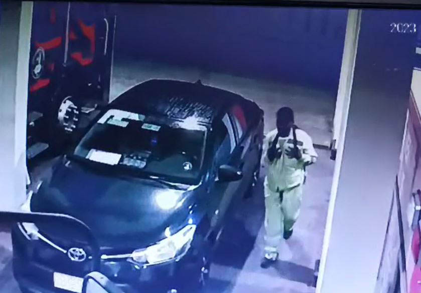 La cámaras de seguridad del Cuartel registraron el actuar del imputado. 