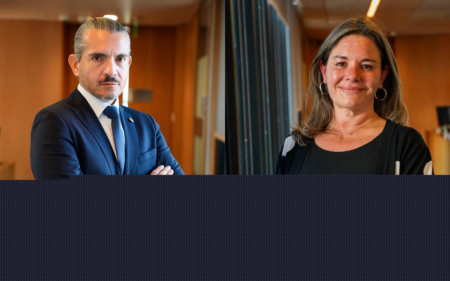 Los nuevos fiscales regionales de Antofagasta, Juan Castro, y ,Tatiana Esquivel, de Los Ríos
