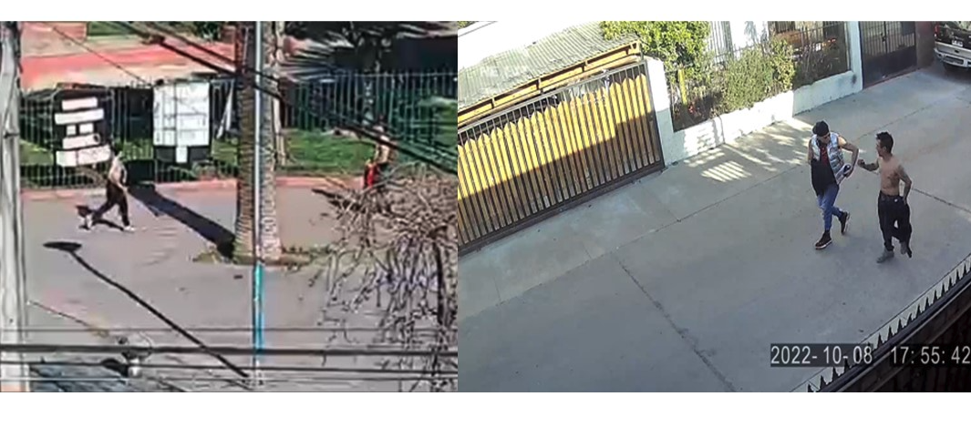 Imágenes de cámaras de seguridad del sector, cercano al lugar de los hechos.