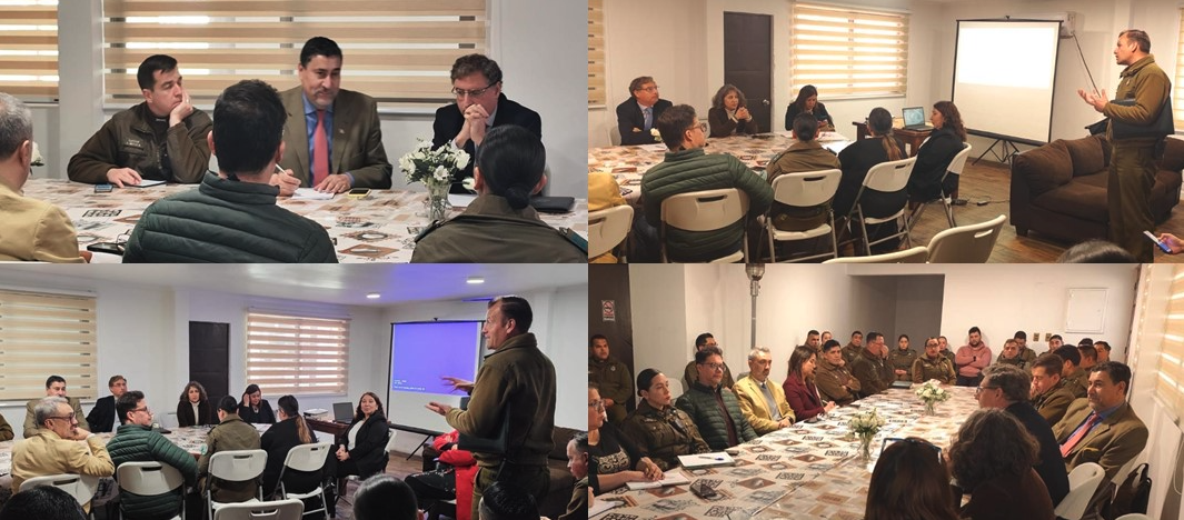 Representantes de Carabineros de Chile, Fiscalía Occidente, Tribunal de Familia y el de Garantía