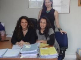 La Fiscal Ana Quintana, junto a su equipo de trabajo.