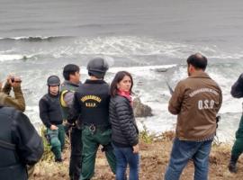 Fiscal Ana María Agüero en reconstitución de escena en Llico Bajo (archivo).