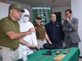 El Fiscal Regional Manuel Guerra, junto al general Rodolfo Pacheco y el intendente Mitchel Cartes dieron a conocer el procedimiento