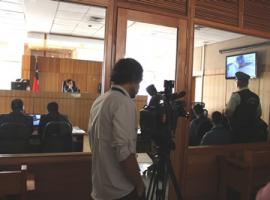 La Fiscalía exhibió parte del video cuando los imputados prestaron testimonio.