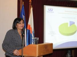 Fiscal Jefe de Río Negro, Leyla Chahín Valenzuela, durante la realización de la cuenta pública.