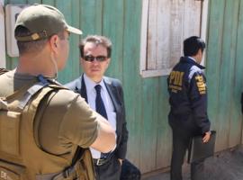 Fiscal Ariel Guzmán dirigió las diligencias en el lugar del hallazgo.