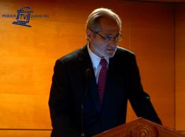 José Luis Pérez Calaf durante su exposición ante el pleno de las Cortes de Apelaciones