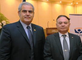 En la foto, el actual Fiscal Regional, Rafael Mera, y el Fiscal Nacional, Sabas Chahuán.