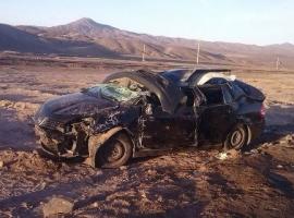 En estas condiciones quedó el vehículo en el que se movilizaban las víctimas del accidente. (Fotografía: Gentileza José Arancibia Radio Canal 96)