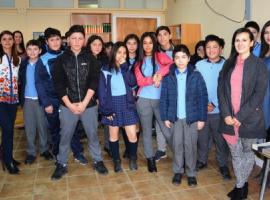 Alumnos y profesores escuela Pedro Sarmiento