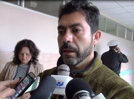 El Fiscal Regional, Pedro Salgado, quien concurrió hasta la UCI del Hospital Regional de Coyhaique. 