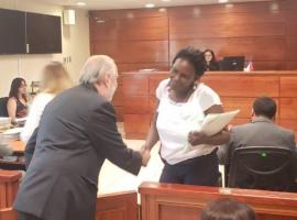 El Fiscal Nacional asistió a la audiencia de sobreseimiento de la mujer dominicana