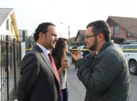 El fiscal Ernesto Navarro se constituyó en el sitio del suceso.