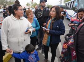 En la actividad se informó a las personas acerca del rol institucional y acerca de los delitos de trata de personas.