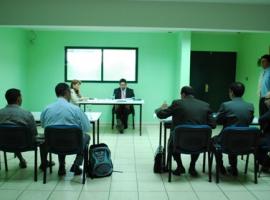 Audiencia realizada en una sala del penal tocopillano, habilitada especialmente para la actividad.