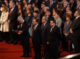 Fiscal Nacional durante Te Deum Evangélico