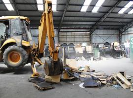 Las piezas de las máquinas destruidas serán recicladas, para no generar impactos en el medioambiente.