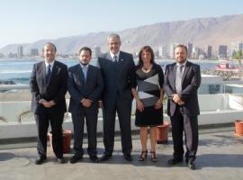 El Fiscal Nacional junto al Fiscal Regional de Tarapacá y los persecutores de apoyo