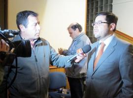 El Fiscal regional, Cristian Paredes, minutos después de la detención del sospechoso.