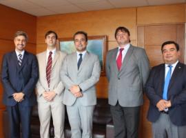 Fiscales Mario de la Fuente (P. Montt), Luis Barría (Castro), Marcos Emilfork y Rodrigo Oyarzún (Osorno) y el Director Ejecutivo Regional, David Vera.