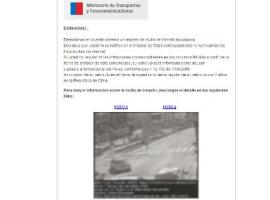 Este es el correo que alude a supuestas infracciones. 