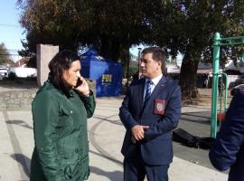 La fiscal Alejandra Anabalón se constituyó en el sitio del suceso