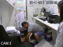 El imputado fue captado por las cámaras de seguridad de la farmacia.