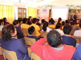 Estudiantes, vecinos y profesores de Quilitapia conversaron con la Fiscalía.