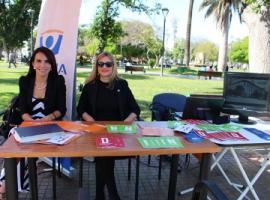 La abogada asesora, María Eugenia Bustos, con la Jefa de la Uravit, Olga Moffat.