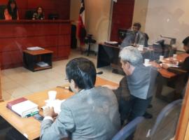 Hoy durante el juicio oral de Audín Araya