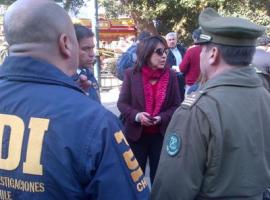 Fiscal Mónica Arancibia coordina tareas de la PDI y Carabineros