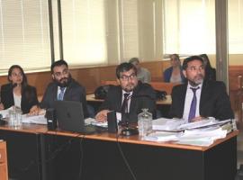 Represenantes de la Fiscalía durante la audiencia en desarrollo