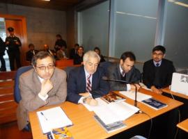 Los Fiscales durante la audiencia realizada en el Centro de Justicia.