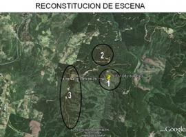 La reconstitución de escena se desarrollará en los tres puntos marcados en el mapa