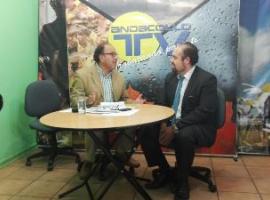 El Fiscal de Andacollo, Juan Pablo Aguilera, en el canal de TV de Andacollo.