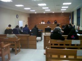 La fiscal Tatiana Esquivel asistió al juicio junto con la abogada asistente de fiscal Carola Vyhmeister