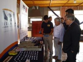 El Fiscal Regional junto al jefe regional de la PDI y el intendente regional dieron a conocer el procedimiento.