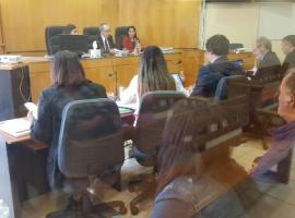 En la fotografía, parte del juicio desarrollado en Talca