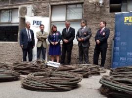 En su oportunidad se logró incautar cerca de una tonelada de cable de cobre.