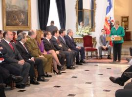 Presidenta Michelle Bachelet anunciando el proyecto de ley que crea la Fiscalía de Alta Complejidad