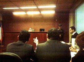La audiencia en que la Fiscalía formalizó al octavo detenido por el robo al aeropuerto.