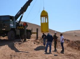 La cápsula tiene una altura de 2,70 metros y cuenta con equipos de videograbación, comunicación y medición de gases.